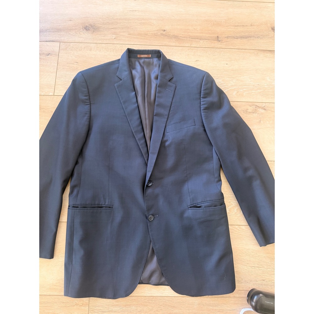 Peter Millar Blazer Mens 44T Navy Blue Excellent 100% Wool 2-Button Sport Coat